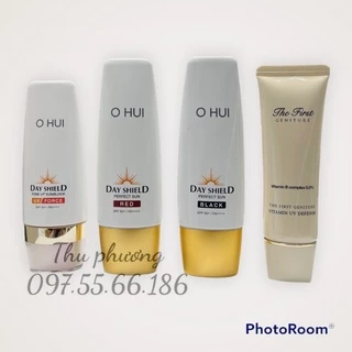 KEM CHỐNG NẮNG OHUI DAY SHIELD PERFECT SUN BLACK/RED SPF50+/PA++++ 50ml (tách set)