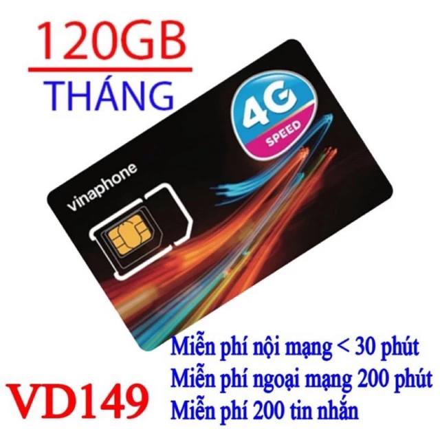 SIM 4G VINA VD149 12T KM 4GB/NGÀY vd89 TẶNG 2GB/NGÀY trọn gói 1 năm không cần nạp tiền hàng tháng