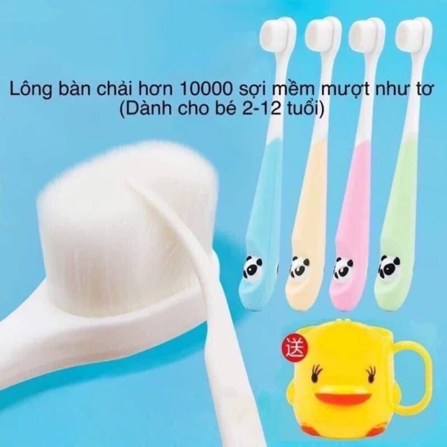 Bàn chải đánh răng lông tơ siêu mềm cho bé