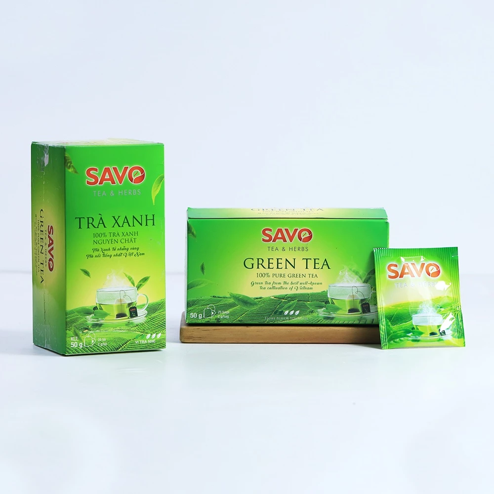 Trà Xanh Túi Lọc SAVO (Hộp 25 gói)