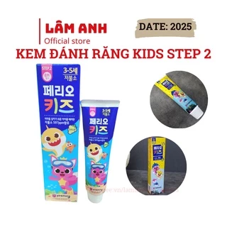 Kem Đánh Răng Trẻ Em Perioe Kids Step 2 Pinkfong Hàn Quốc Dành Cho Bé 3-5 Tuổi 75g – Hương Trái Cây