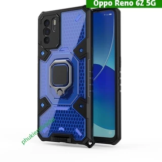 Ốp lưng Oppo Reno 6Z 5G tổ Ong Iring không gian mới chống sốc giá đỡ xem phim thời trang cao cấp