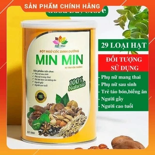 [Chính hãng] Bột ngũ cốc dinh dưỡng MIN MIN 29 loại hạt, sử dụng cho bà bầu và người cần bổ sung dinh dưỡng