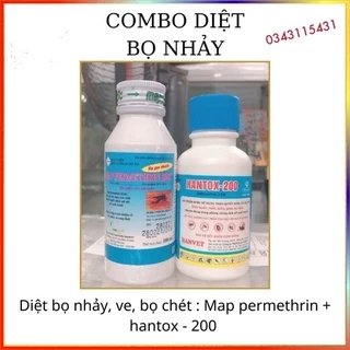 (Chính Hãng) combo diệt bọ chét: map permethrin 50EC+ hantox200