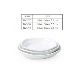 Đĩa Nhựa Vuông Lớn Sâu Lòng 100% Melamine