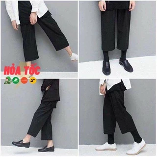 Quần ống rộng culottes form unisex dành cho cả nam và nữ, lưng chun co giãn, nhiều size, form rộng thoải mái