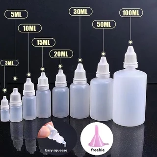 Set 50 / 100  3ml 5ml ~ 50ml 10ml / 15ml / 20ml Lọ Rỗng Đựng Dung Dịch Mỹ Phẩm LOẠI LỌ DÀY - vỏ chai nhựa đựng thuốc, chiết mỹ phẩm du lịch.