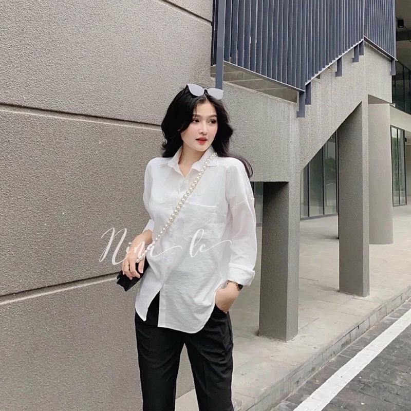 [ĐỦ BILL CÓ QUÀ] 🎁🎁 ÁO SƠ MI FORM RỘNG OVERSIZE 1 TÚI CÁ TÍNH (có ảnh thật)