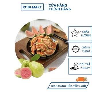 Ổi ruột đỏ thái lát sấy lạnh Robimart gói 100g - Lát đẹp hàng chính hãng