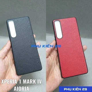 [Sony Xperia 1 Mark 4/ 1 Mark IV] Ốp lưng chống sốc,chống va đập lưng da cao cấp AIORIA