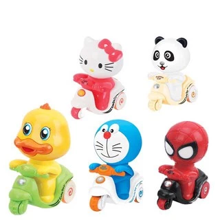 Đồ chơi mèo kitty / Doraemon chạy xe máy cho bé (không dùng pin)