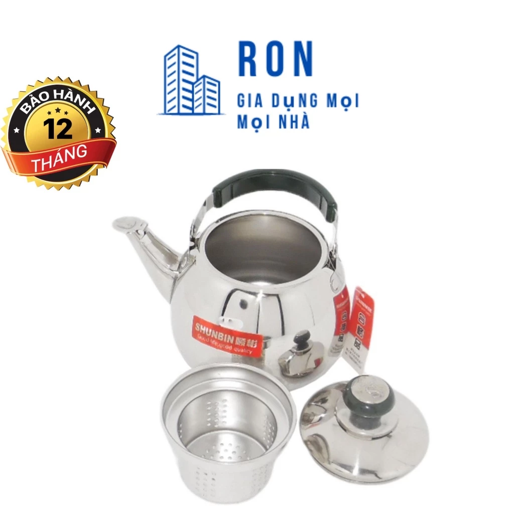 Ấm  Pha Trà Inox Có Lõi Lọc Trà Shunbin SB-JX 2.0 Lít -5