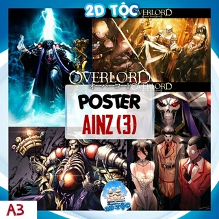 TRANH POSTER A3 AINZ OOAL GOWN (3) ANIME MANGA OVERLORD CHẤT LIỆU GIẤY CAO CẤP - 2D TỘC SHOP