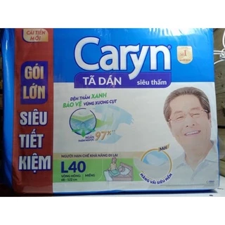 BỈM TÃ DÁN NGƯỜI GIÀ Caryn L 40 MIẾNG SIÊU THẤM GÓI LỚN SIÊU TIẾT KIỆM