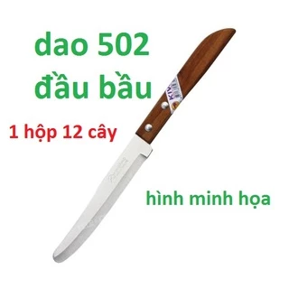 1 hộp 12 dao trung quốc cán gỗ 502 đầu bầu không nhọ ( 1 hôp 12 cây dao )