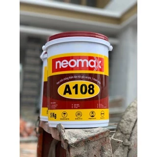 Sơn chống thấm Neomax A108 - Chống thấm tường gốc nhựa Acrylic - Lon 5Kg - Màu Ghi