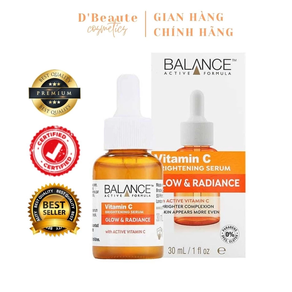 [Chính Hãng] Tinh Chất Làm Sáng Da Vitamin C Balance Active Formula Active Formula 30ml - Anh Quốc Chính Hãng