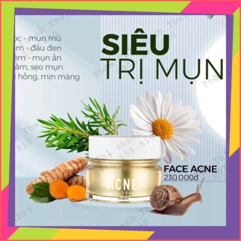 [FREE SHIP] FACE ACNE CREAM ( KEM MỤN SICA WHITE - LOẠI BỎ CÁC LOẠI MỤN)