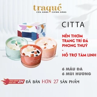 Nến thơm Citta trang trí đá phong thuỷ - thanh tẩy không gian và bổ sung năng lượng tích cực