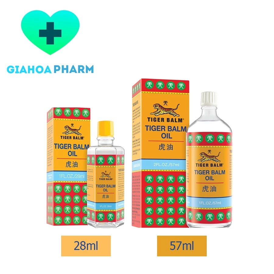 Dầu nóng xoa bóp / massage con cọp / hổ Tiger Balm oil (Singapore) - Giảm đau cơ, đau lưng, trật khớp, bầm tím, bong gân