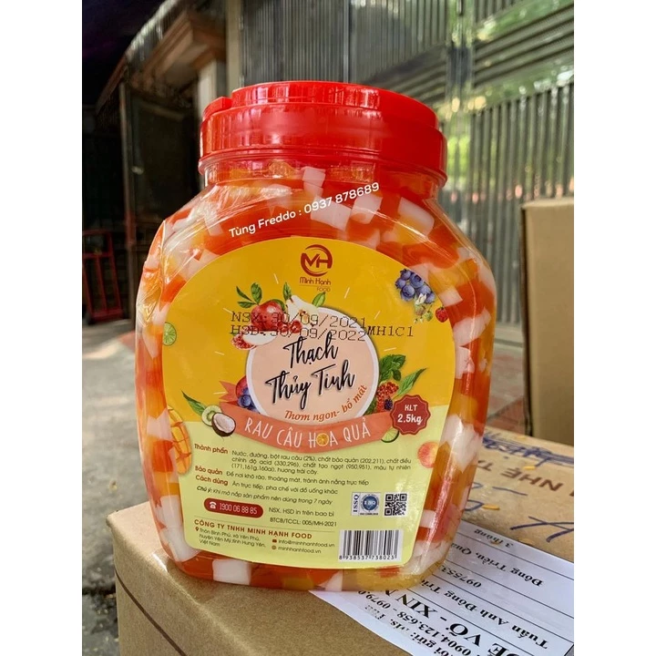 Thạch Trái Cây Thủy Tinh Hộp 2.5kg - Thơm Ngon