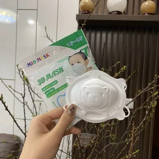 Set 3 Chiếc khẩu trang trẻ em hình Gấu 3D ( Uni Mask / Mio Mask ) kháng khuẩn chống bụi mịn theo tiêu chuẩn Nhật - UNIV