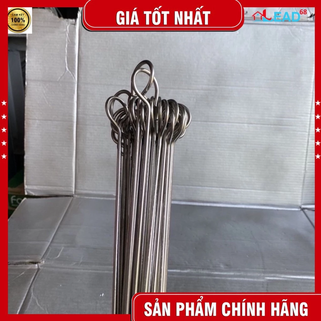 1xiên nướng thịt bằng inox dài 60cm ,dày 4li không rỉ,chắc chắn