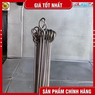 1xiên nướng thịt bằng inox dài 60cm ,dày 4li không rỉ,chắc chắn