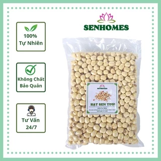 0.5KG Hạt Sen Tươi Tách Vỏ - Bỏ Tim -Bùi Vị Ngọt Thanh dùng để chưng yến, hấp luộc, nấu sữa, nấu chè SENHOMES GROUP