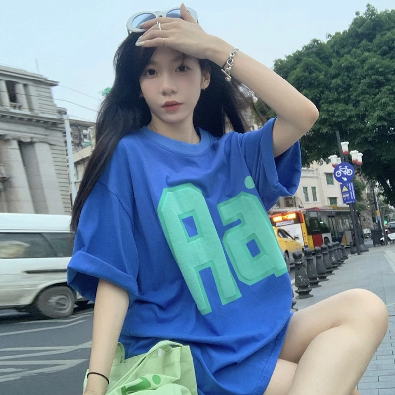 Áo thun cotton khô 3158 chữ Aa oversize [bán sỉ áo 3158]