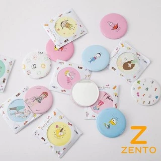 Gương trang điểm mini cầm tay bỏ túi Hàn Quốc mini siêu cute viền kim loại ZT-011