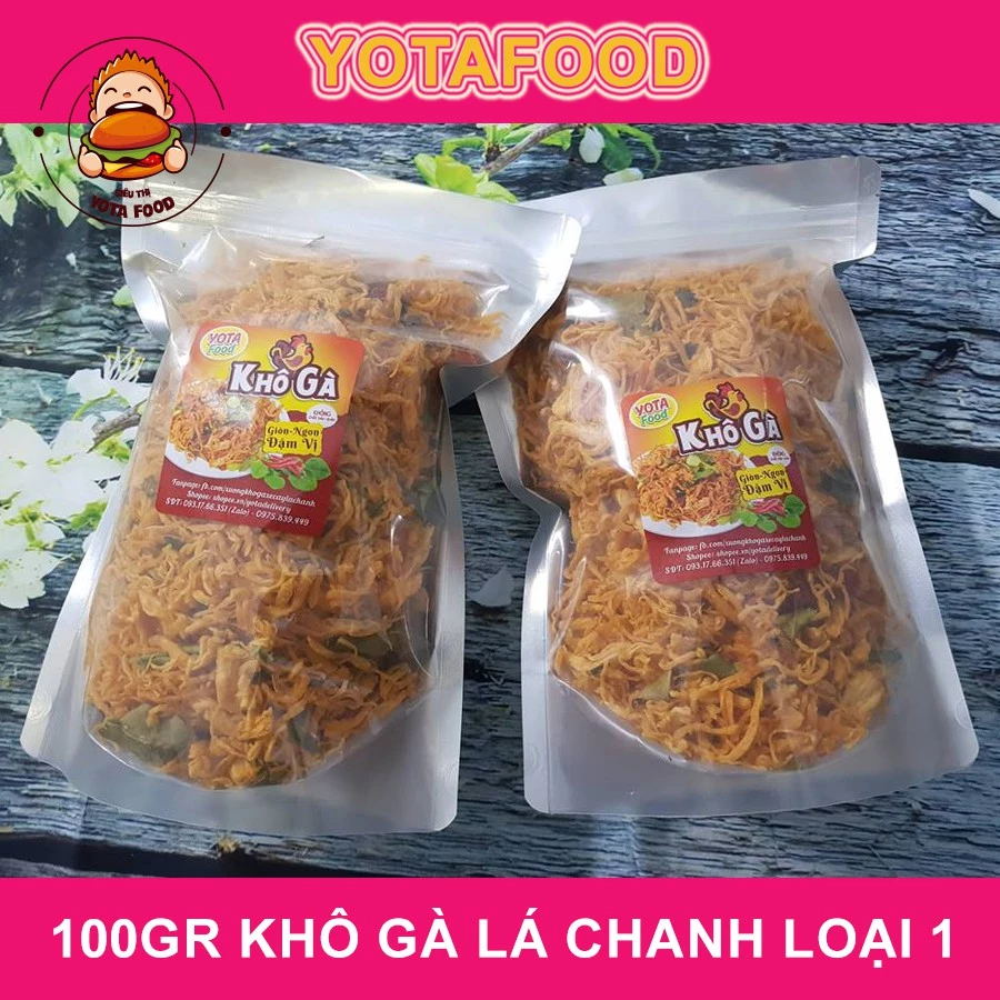 100g Khô Gà YOTAFOOD Siêu Ngon Đẳng Cấp- Sạch Sẽ - Đảm Bảo ATVSTP