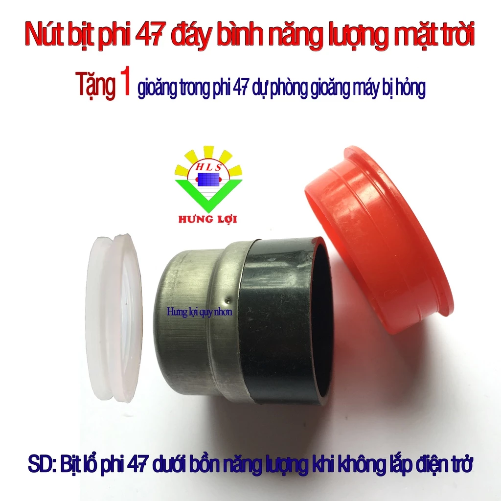 Nút bịt phi 47 đáy bình nước nóng năng lượng mặt trời