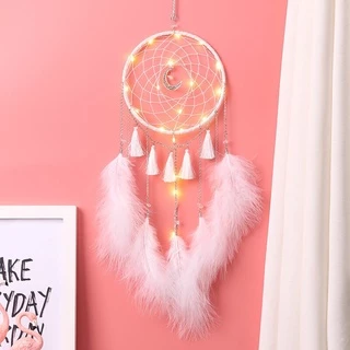 Dreamcatcher Hình Mặt Trăng Lớn Thiết Kế Sáng Tạo Trang Trí Phòng Ngủ