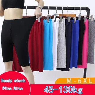 M-6xl Quần Legging Nữ Ngắn Yoga Thể Thao Mềm Mại Mỏng Co Giãn Nữ Mùa Hè Quần Ngắn Mặc Ở Nhà Plus Kích Thước Màu Trơn Kích Thước Lớn