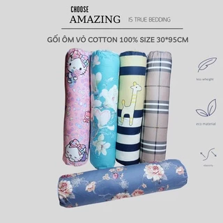 Gối ôm Cotton 100% cao cấp có khóa kéo kích thước 30*95cm