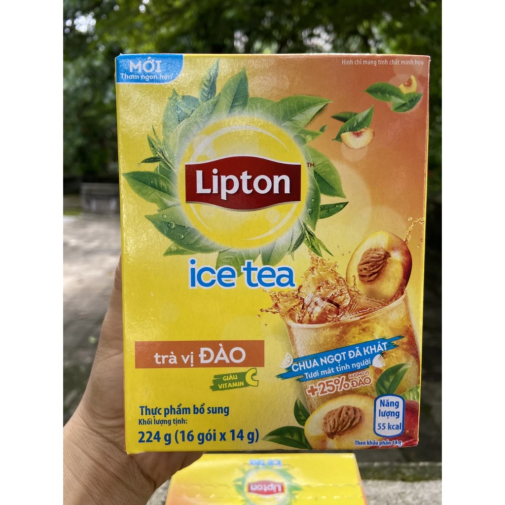 TRÀ LIPTON ICE TEA VỊ ĐÀO 224g 16 goi x 14 g