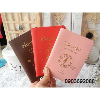 Vỏ bọc hộ chiếu HCM, cover passport da PU kiểu Hàn Quốc siêu cưng