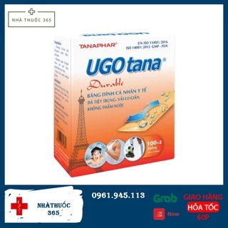 Hộp Băng dính cá nhân y tế chống thấm nước UGOTANA 19x72mm hộp 102 miếng