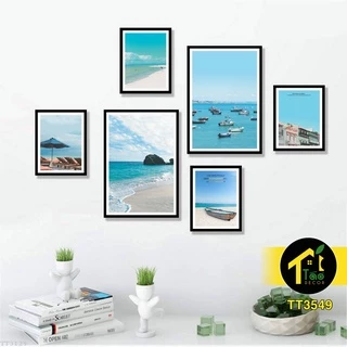 50 Set 6 tranh treo tường, tranh dán tường decor phong cách hiện đại, tranh trang trí, canvas, Táo Decor.