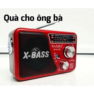 Máy nghe nhạc kiêm đài Radio FM Waxiba XB-521URT- Đài FM 521 có hỗ trợ thẻ nhớ TF và USB có đèn pin