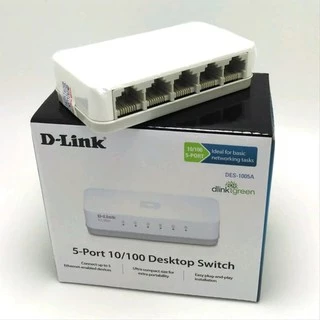 D-Link Bộ chia tín hiệu mạng 5 port/ 8 port- Thiết bị chuyển mạch D-LINK DGS-1005A - Hàng Chính Hãng