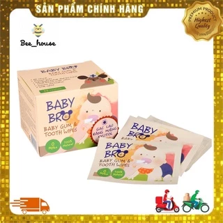 Gạc rơ lưỡi vệ sinh răng miệng Baby Bro hộp 25 miếng Hàn Quốc Beehouse