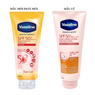 [Mẫu Mới 2022] Vaseline 50X HEALTHY BRIGHT SPF50+ PA++++  Chống Nắng, Trắng Da Chuẩn Thái 320ml