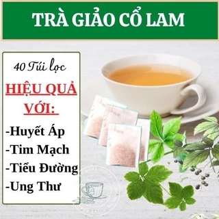 Trà GIẢO CỔ LAM, 40 Túi lọc, Hạ huyết áp, cải thiện tiểu đường, giảm béo, chống ung thư hiệu quả