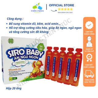 SIro baby yến xào giúp bé ăn ngon tăng cường tiêu hóa Hộp 20 ống