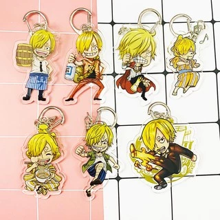 ( Mica trong acrylic ) Móc khóa One Piece Đảo Hải Tặc Sanji quà tặng xinh xắn dễ thương in hình anime chibi