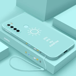 Ốp Điện Thoại Silicon Mềm Hình Mặt Trời Nhỏ Đơn Giản Có Dây Đeo Cho realme 5 pro 5i realme 6i realme c3