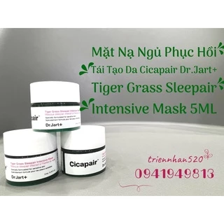 Mặt Nạ Ngủ Phục Hồi, Tái Tạo Da Cicapair Dr.Jart+ Tiger Grass Sleepair Intensive Mask 5ML