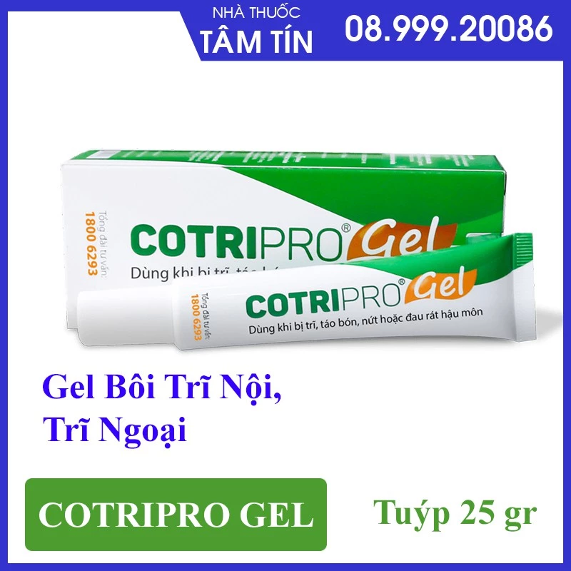 [CHÍNH HÃNG ] COTRIPRO - Gel Bôi Trĩ Nội, Trĩ Ngoại Tuýp 25g